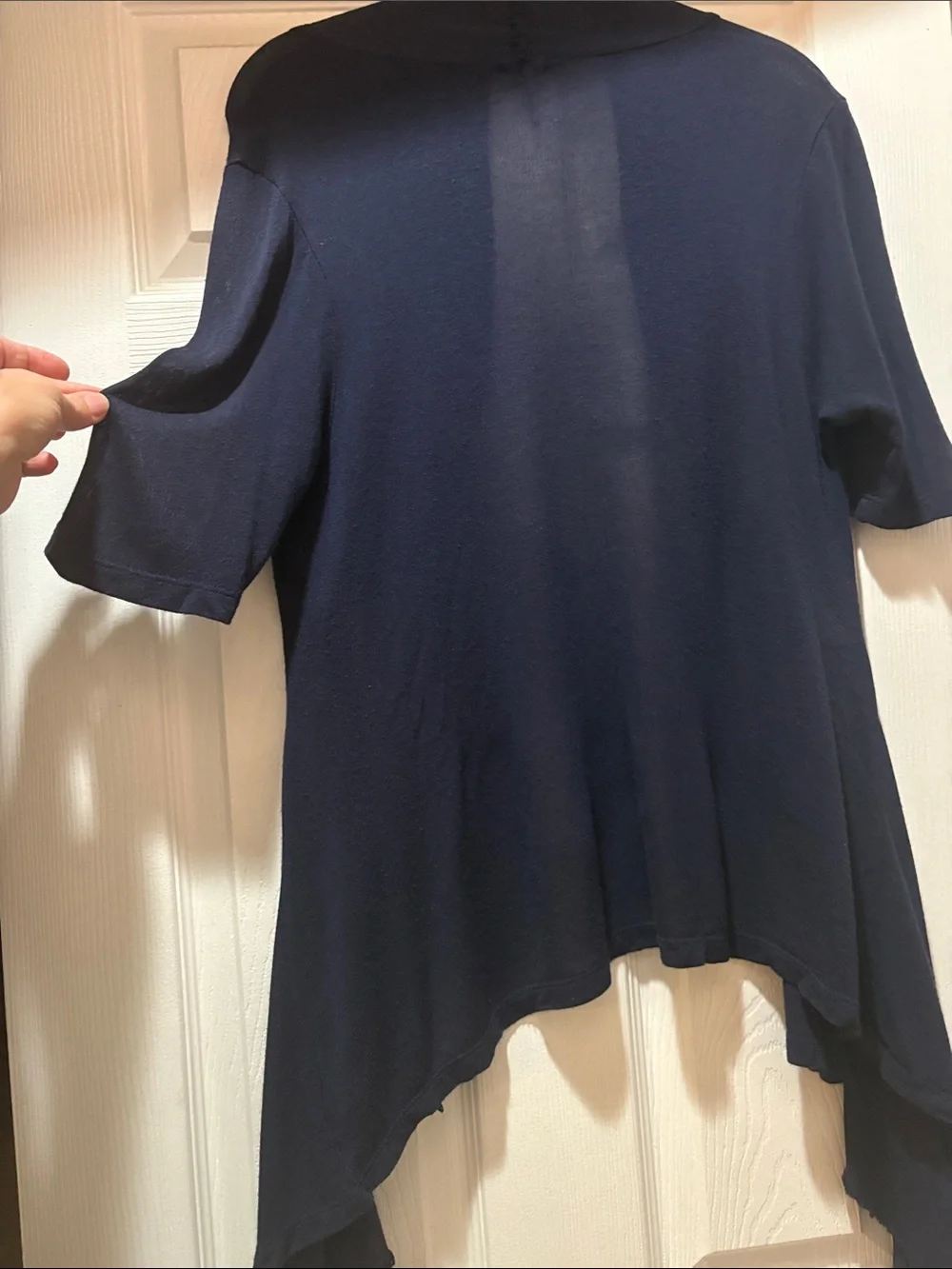 Splendid Navy Draped Open-Front Cardigan